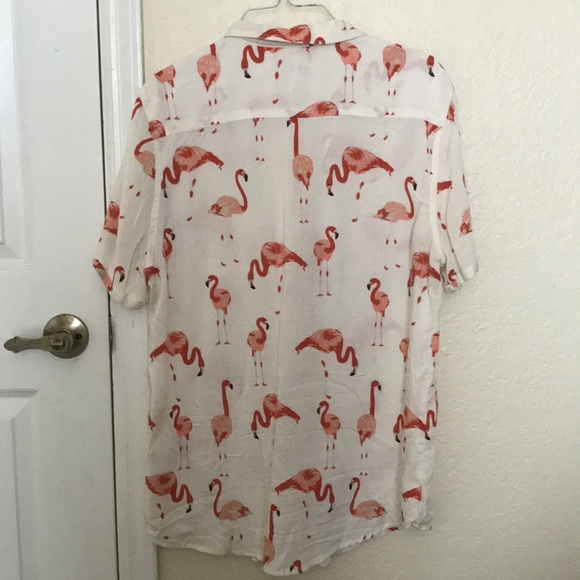 Flamingo button up t-shirt - Picture 2 of 2